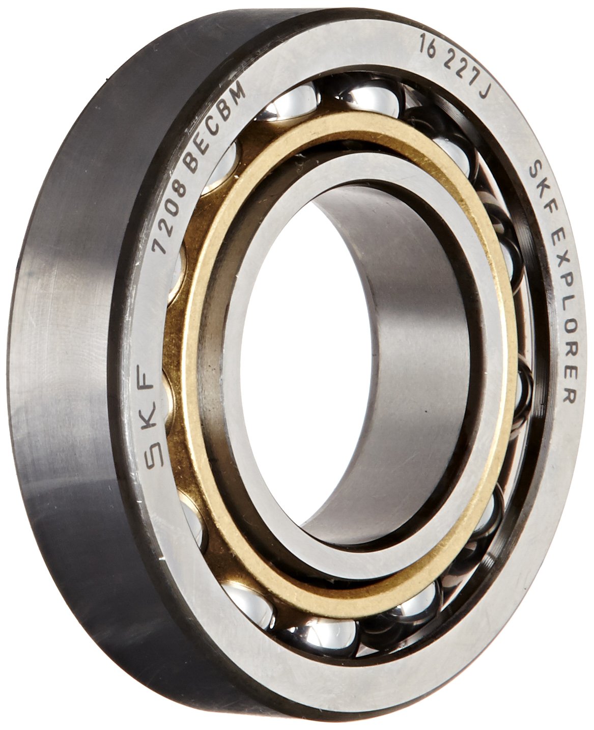 SKF 7208 BECBM Angular Contact Radial Ball Bearing, steel