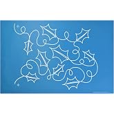 Full Line Stencil - Holly Background Large - Edge to Edge Stencil, Continuous Line Template for Free Motion Quilting, Domestic Machine Quilting, Hand Quilting, Long-Arm Quilting (30594)