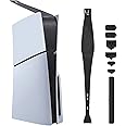 Mcbazel Dust Cover Net Only for PS5 Slim Disc/Digital Version, Prevent Dust and Pet Hair, Dust Filter Protective Case Compatible with PlayStation 5 Slim Console - Black
