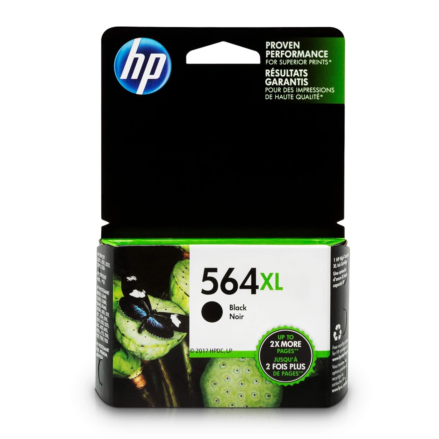 HP 564XL Black Ink Cartridge (CN684WN) for HP Deskjet 3520 3521 3522 3526 HP  Officejet 4610 4620 4622 HP Photosmart: 5510 5512 5514 5515 5520 5525 6510  6512 ...