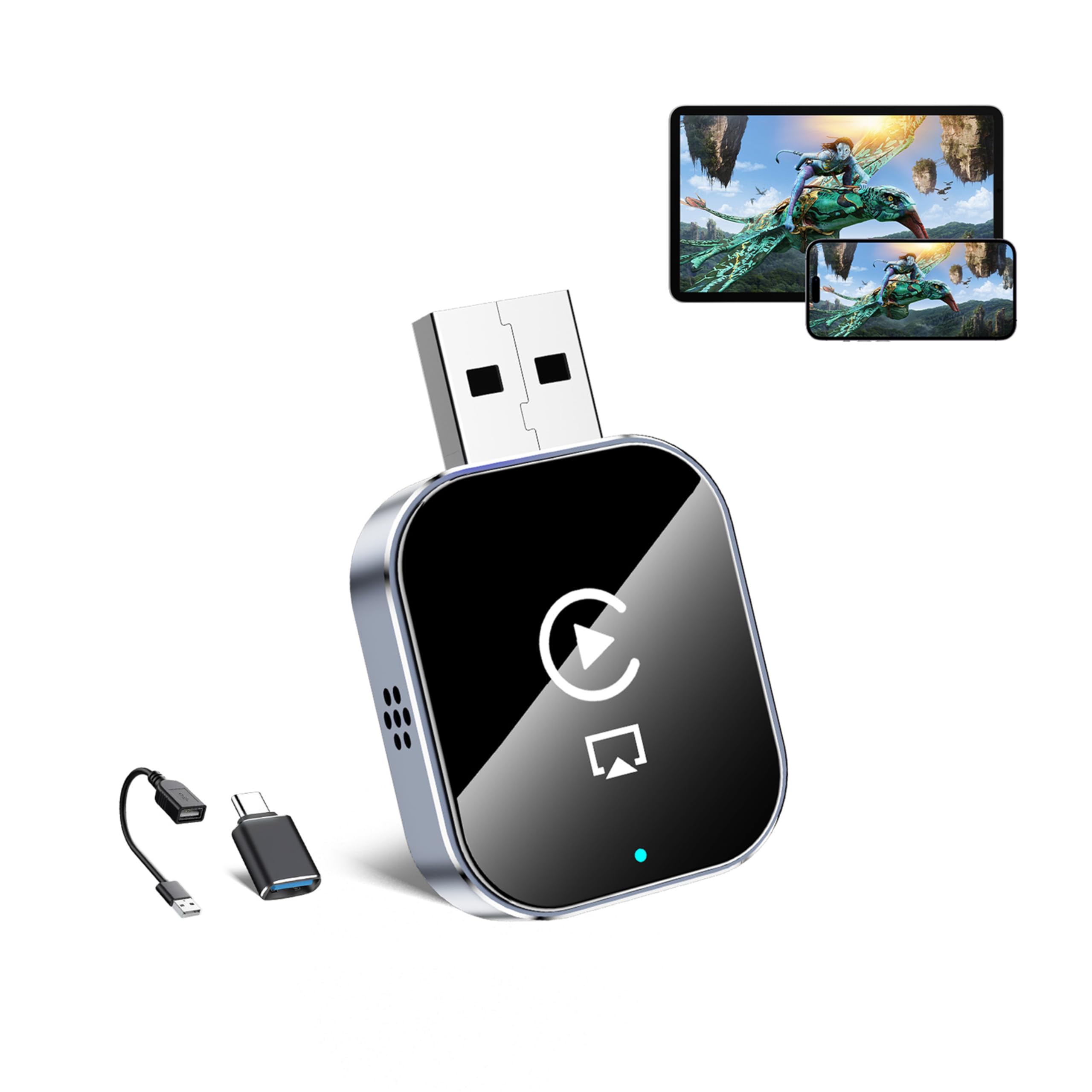 Photo 1 of Wireless CarPlay Adapter for Apple iPhone - 3 in 1 Airplay Mirror Link Adapter Multi-User Seamless Connection Converts Wired to Wireless CarPlay Adapter - No Latency from iOS 10+ to Screen w/USB-C