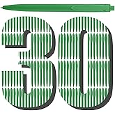 Aozora Pens Bulk 30 Pack Click Pens No Bleed Wholesale Retractable Ballpoint Pens Medium Point,Smooth Ink Pens for Journaling School Office Supplies 1.0MM (Green Ink)