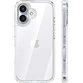 TORRAS Crystal Clear for iPhone 16 Case, [Anti-Yellowing][Military-Grade Protection], Slim Transparent Anti-Scratch Back, Soft Bumper, Non-Slip Protective Phone Cover, Clear 6.1"