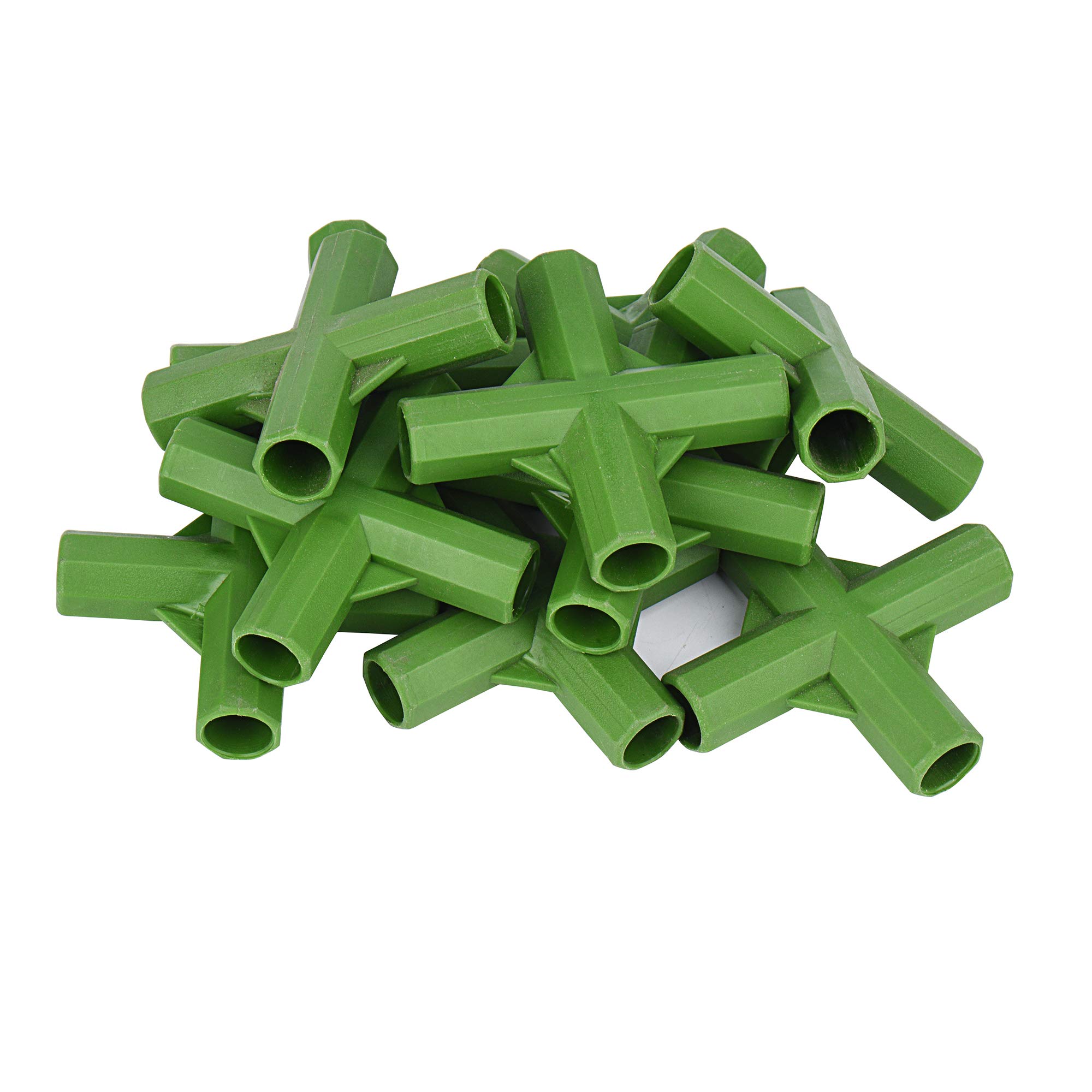 10PCS 3 Way/4 Way 11mm Greenhouse Frame Furniture Connectors Fitting Build Garden Framework Supports Cages Fruit Cages Netting Frames Fencing Building Connectors (Green Style #4)