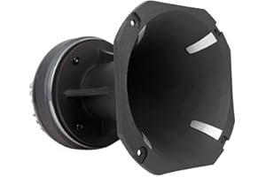 Rockville HT120 Titanium Compression Tweeter, 2" Voice Coil, 360W, 8 Ohms, Aluminum Horn, High Sensitivity, Bolt-On, Perfect 