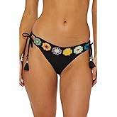 ISABELLA ROSE Women's Standard 1969 Maui Tie Side Bikini Bottom, Cheeky Coverage, Swimwear Separates, Medium, Black