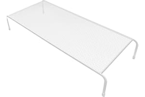OSALADI Metal Monitor Stand Riser Mesh Desk Riser for Office Desk Organization and Computer Display