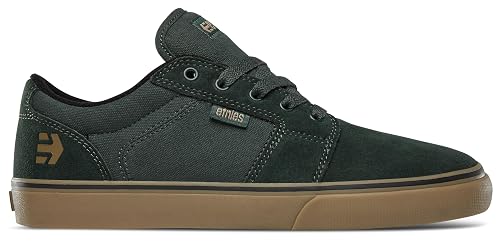 Etnies Barge LS – Classic Skate Look, Slim Vulcanized Silhoutte, Hefty Armored Collar, Reinforced Vulc, Cushioned Fit, Everyday Sneakers