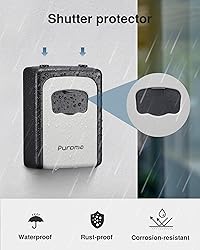 Puroma Lock Box, Large Key Lock Box Resettable