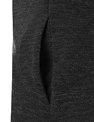 GIVON Men's Long Hooded Shawl Cardigan Open Front