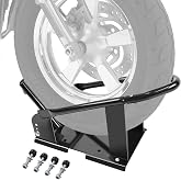 Motorcycle Wheel Chock for Trailer, Adjustable for 15"-21" Wheels | 1800 lbs Capacity, Heavy Duty Front Wheel Stand for Trailer, Cruiser, Sports and Dirt Bikes