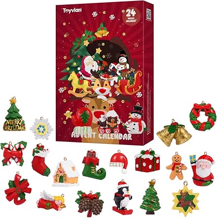 Decorazioni Natalizie Per Albero Di Natale.Toyandona Set Di 24 Decorazioni Natalizie Per Albero Di Natale Calendario Del Conto Alla Rovescia Amazon It Casa E Cucina