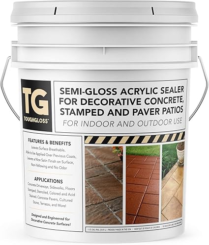 Toughgloss Concrete Sealer Semi Gloss 1 Easy Use Wet Look