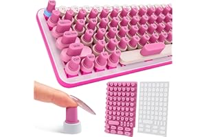 70PCS Universal Long Nails Keyboard Stickers, Self-Adhesive Raised Keyboard Bubbles, Keyboards Cap for Long Acrylic Nail, Sil