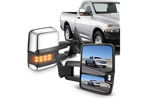 ECCPP Towing Mirrors Fit for 1988-2000 for Chevy C2500/K2500/ K3500 for GMC C2500/K2500/K3500 1988-1998 for Chevy C1500/K1500 for GMC C1500/K1500 Tow Mirrors with Left Right Side Power Heated