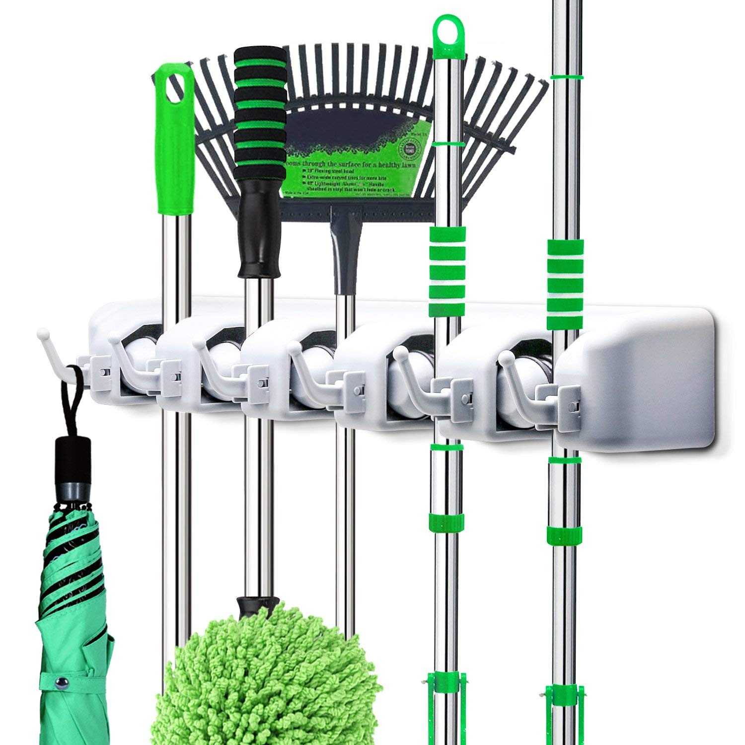 LETMY Broom Holder Wall Mounted, Broom and Mop Holder Tidy Organizer