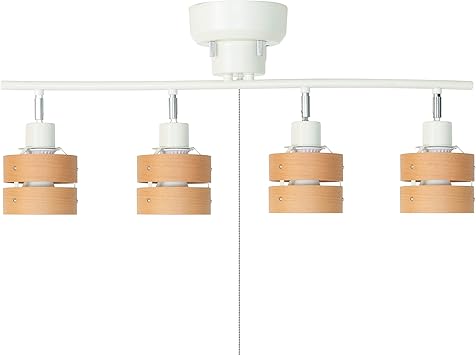 Amazon Belled シーリングライト 4灯 レダ プルスイッチ付き Led対応 6畳 木製シェード 天井照明 おしゃれ 照明器具 ホワイト ライトナチュラル Led対応 s 049 Wln Belled シーリングライト 通販