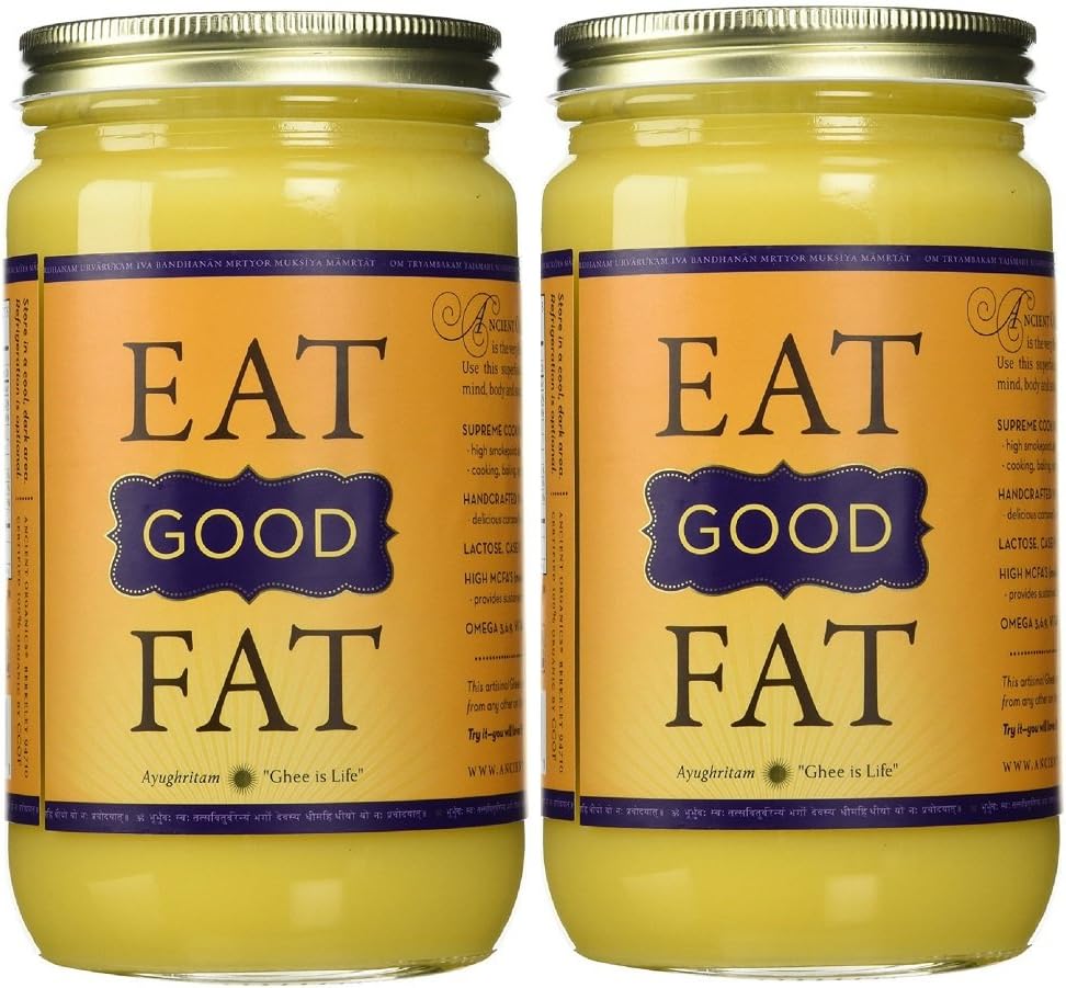 100% Organic Ghee from Grass-fed Cows, 32oz (Pack of 2)