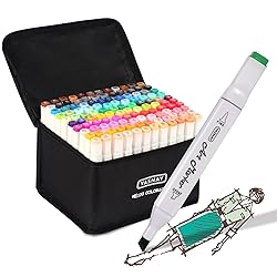 YASNAY Alcohol Markers, 120 Colors Dual Tip Art