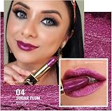 Oulac Metallic Shine Glitter Lipstick Purple Sugar Plum 04 4.3 g Vegan view 3