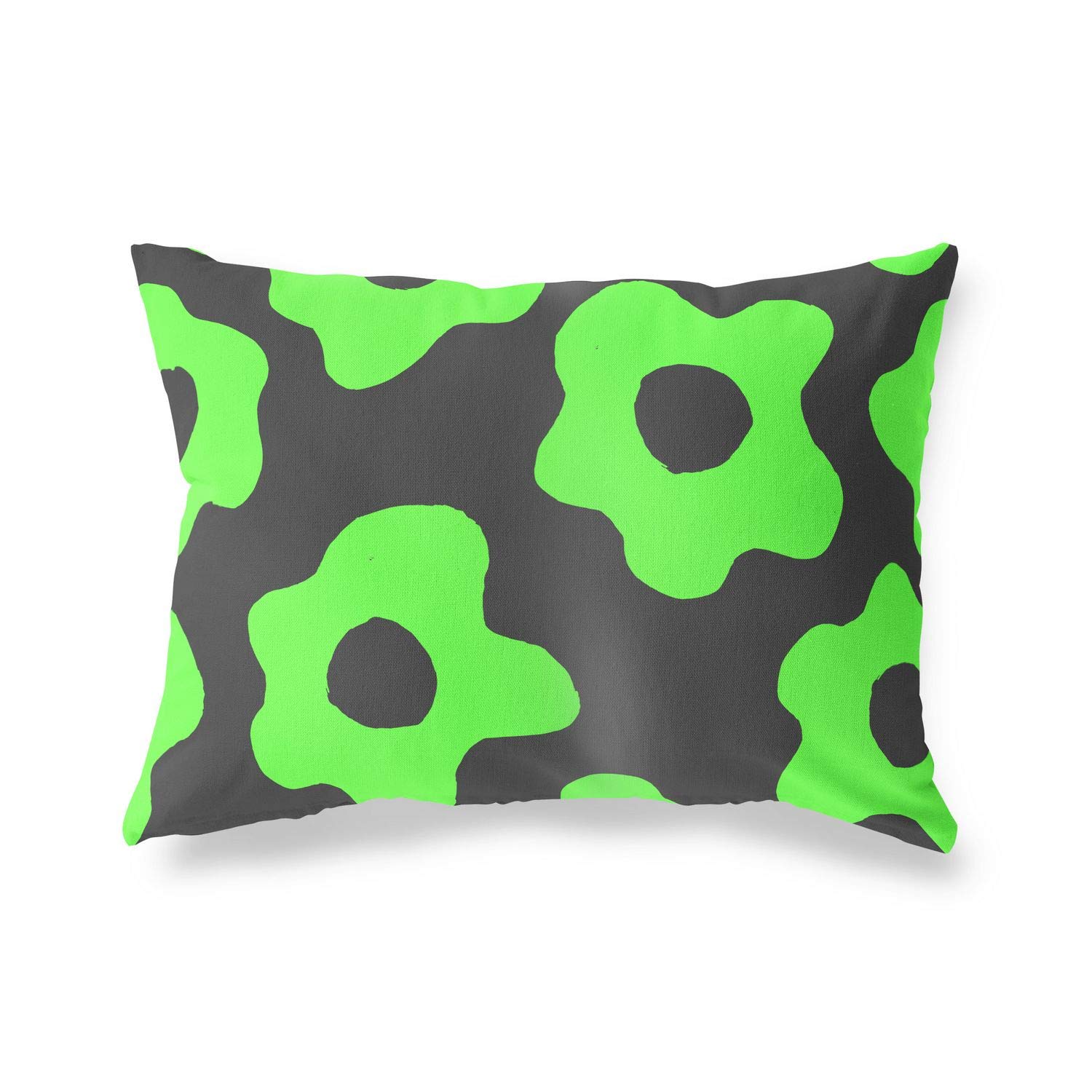 BonaMaison Decorative Cushion Cover, Neon Green Fume Throw Pillow Covers, Home Decorative Pillowcases for Livingroom, Sofa, Bedroom, Size: 45X60 Cm - Designed and Manufactured in Turkey
