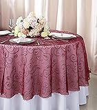 Wedding Linens Inc. 108" Round Embroidered Organza