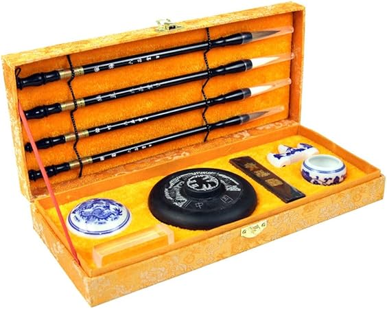 Amazon Com Chinese Calligraphy Writing Kit For Beginners Including Four Seasons Writing Brush Sumi Brushes Chinese Ink Stone Lead Holder Stone Seal And Oil Inks chinese calligraphy writing kit for beginners including four seasons writing brush sumi brushes chinese ink stone lead holder stone seal and oil inks
