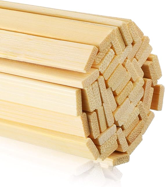 50 Pieces 11.8 Inch Natural Bamboo Sticks Bamboo Craft