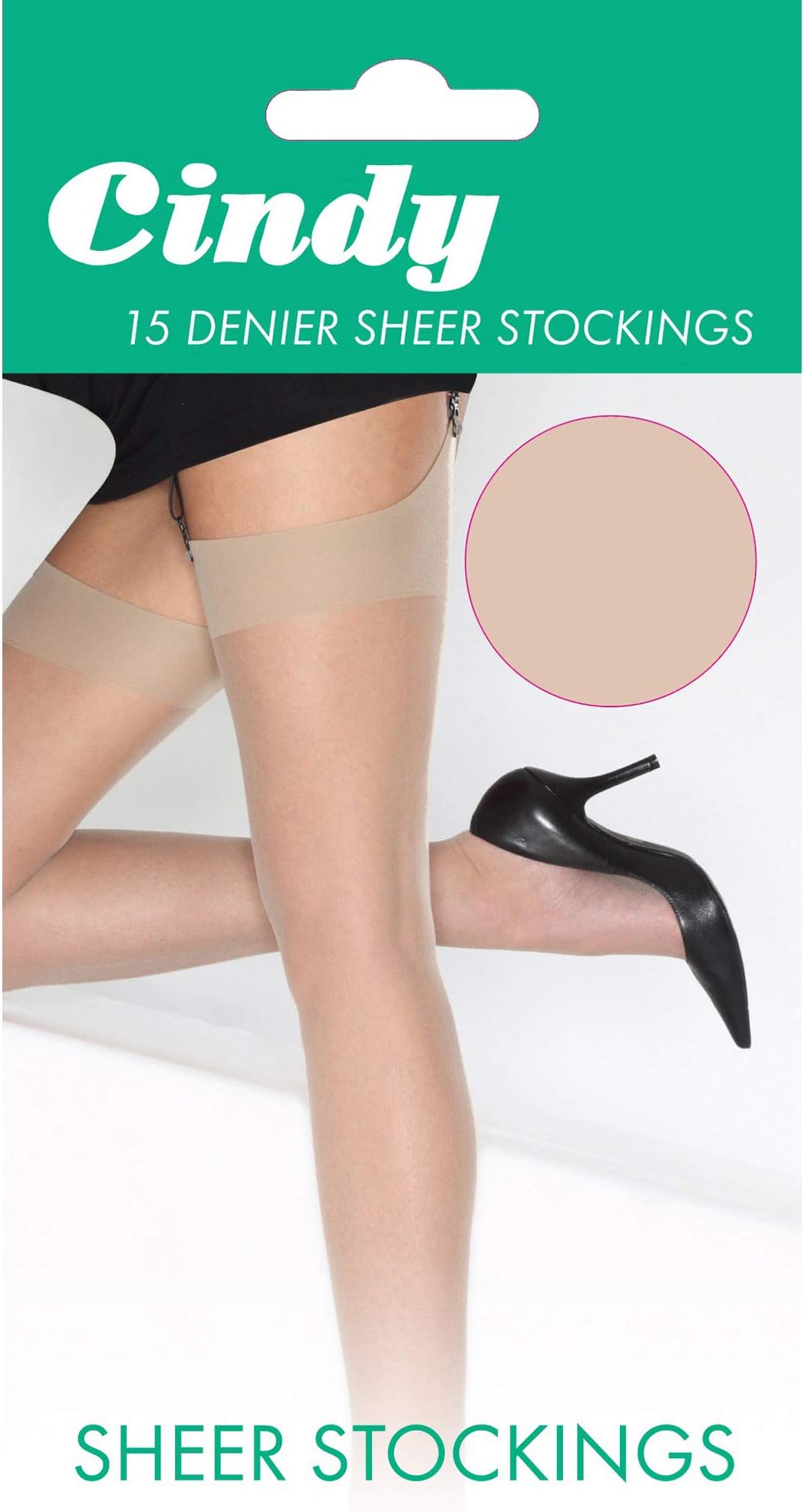 CindyWomens/Ladies 15 Denier Sheer Stockings (1 Pair) (One Size (UK Shoe 3-8)) (Bamboo)