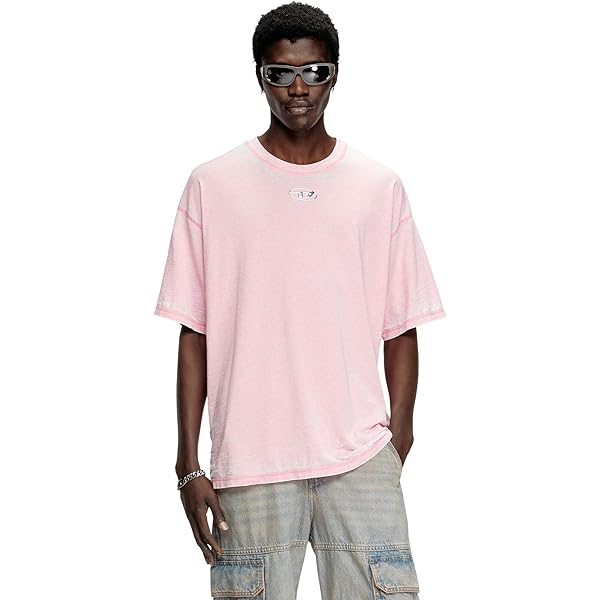 【DIESEL】T-Boxt-Q3 Diesel T-BOXT-Q3 - Layered T-Shirt with Burn-Out Finish