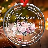 Christian for Women - Inspirational Gift Religious Gifts for Women - Christian Christmas Ornaments - Baptism Gifts for Girl, Jesus Inspirational Ornament - Glass Hanging Ornament