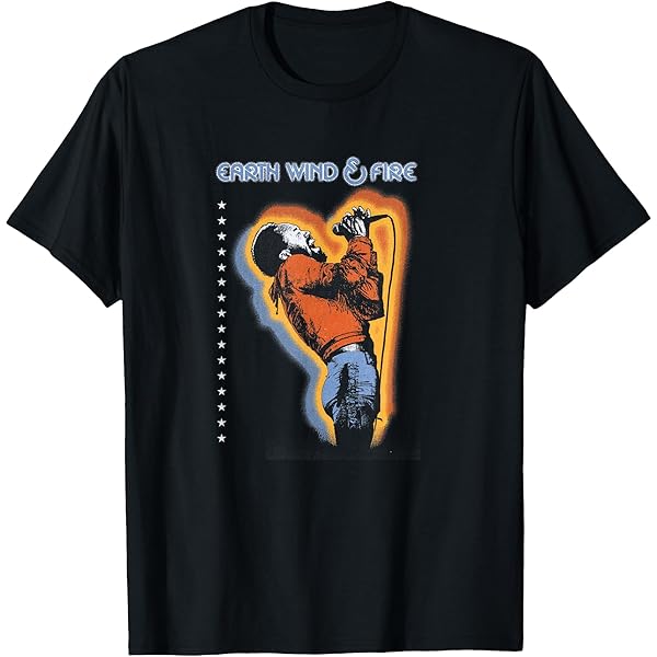 EARTH WIND & FIRE ライブTシャツ Amazon.com: Earth Wind & Fire Men's Let's Groove (Back Print) Slim