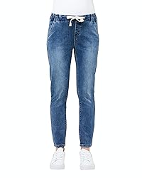 Ripe Maternity Denim Jogger with Drawcord in Blue