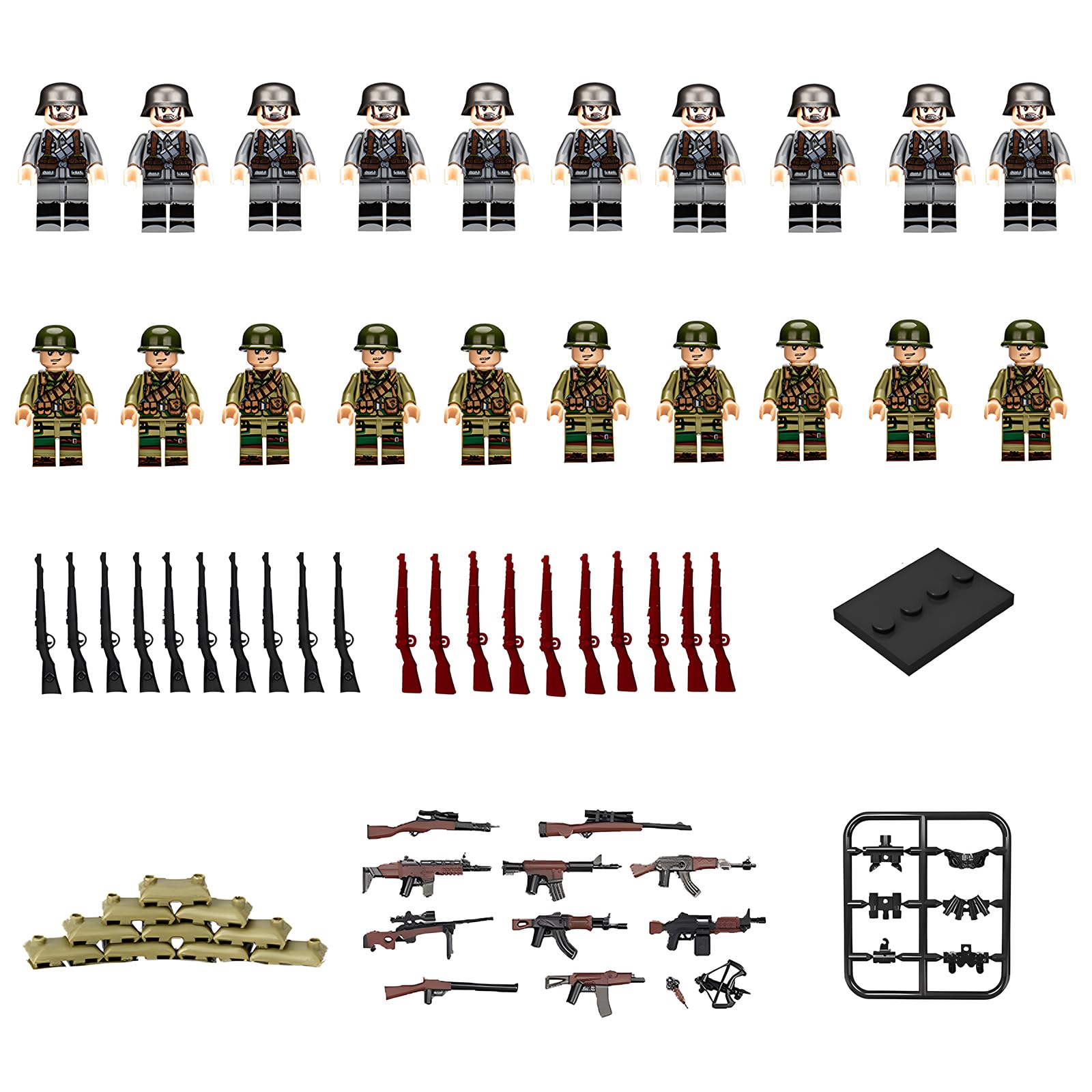 62Pcs Toy Soldiers Army Toys Set, Military Figures for Kids, Army Men Figures for War Games and Educational Play, Army Toys for Strategy Games and Collecting