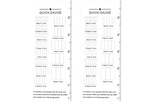 Fukaisu 2pcs Quick Gauge Rulers for Knitting and Crochet, 15x6cm/5.9x2.36in Acrylic Quick Gauge Tool with Clear Grid Measurem