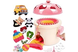 Sentro Knitting Machine,Sentro 32 Needles Mushroom Knitting Machine for Adults and Beginners Automatic Circular Weaving Spinn