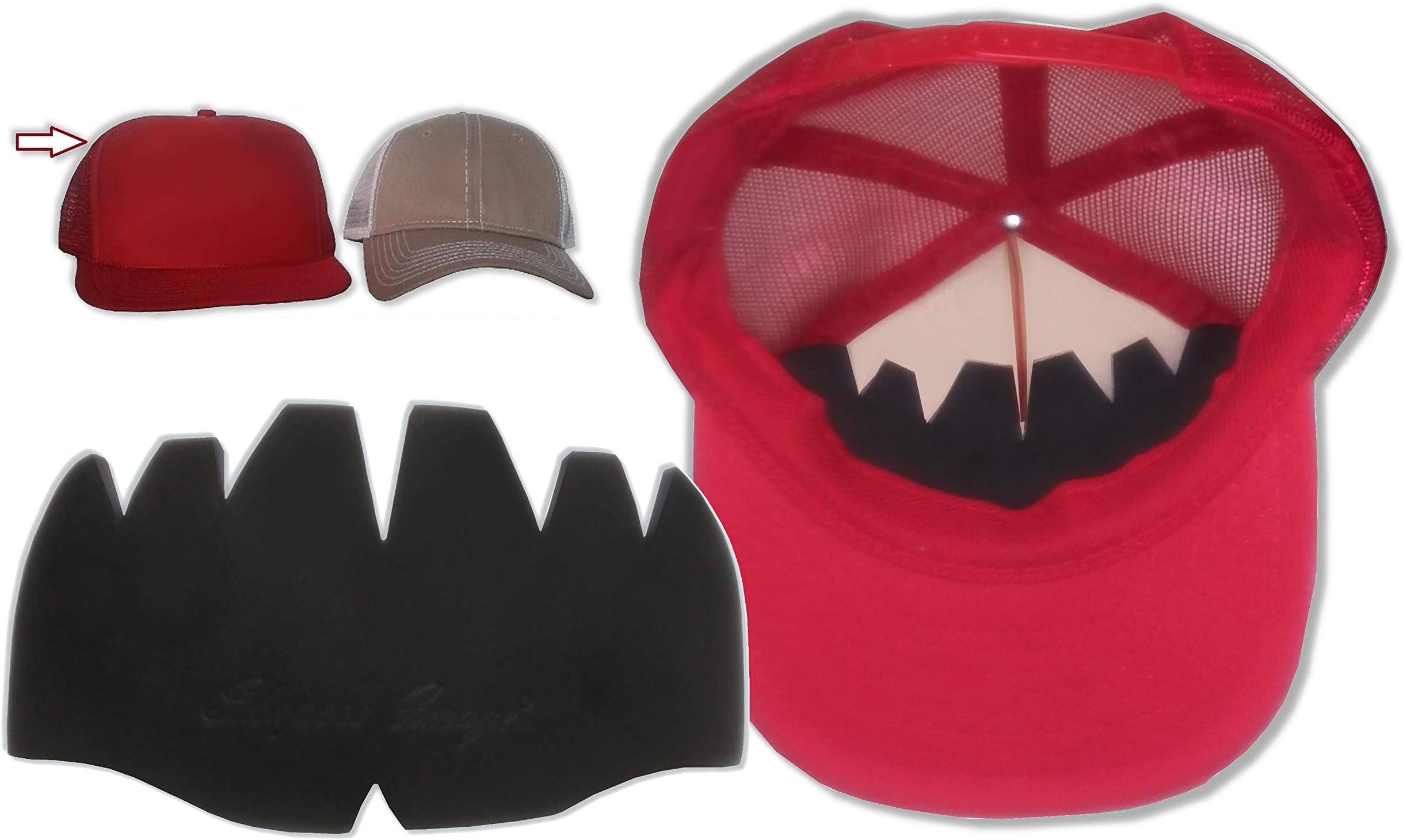 3Pk. Truckers Mesh Caps Inserts| Hat Shapers| Ball Caps Liner| Hat Padding
