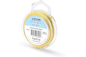 Artistic Wire, 18 Gauge Tarnish Resistant Brass Craft Wire, 10 yd