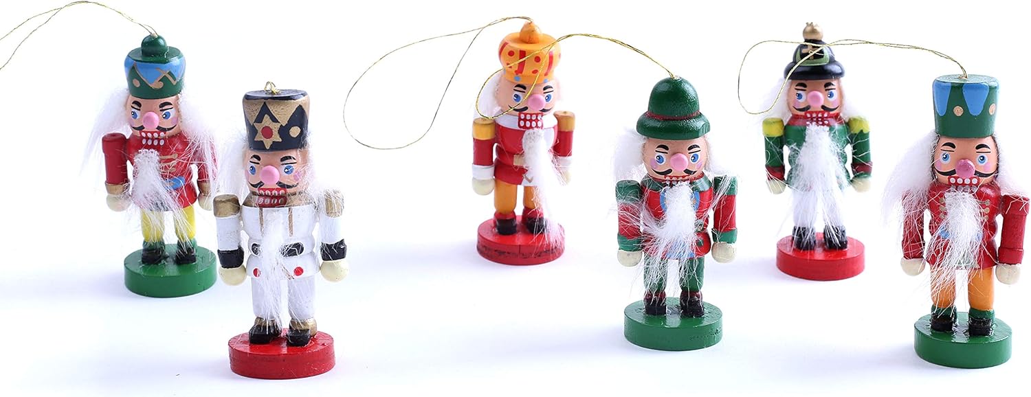 Nutcrackers - BRUBAKER Nutcrackers Tree Ornaments Set - Hanging Figurines - Designed in Germany