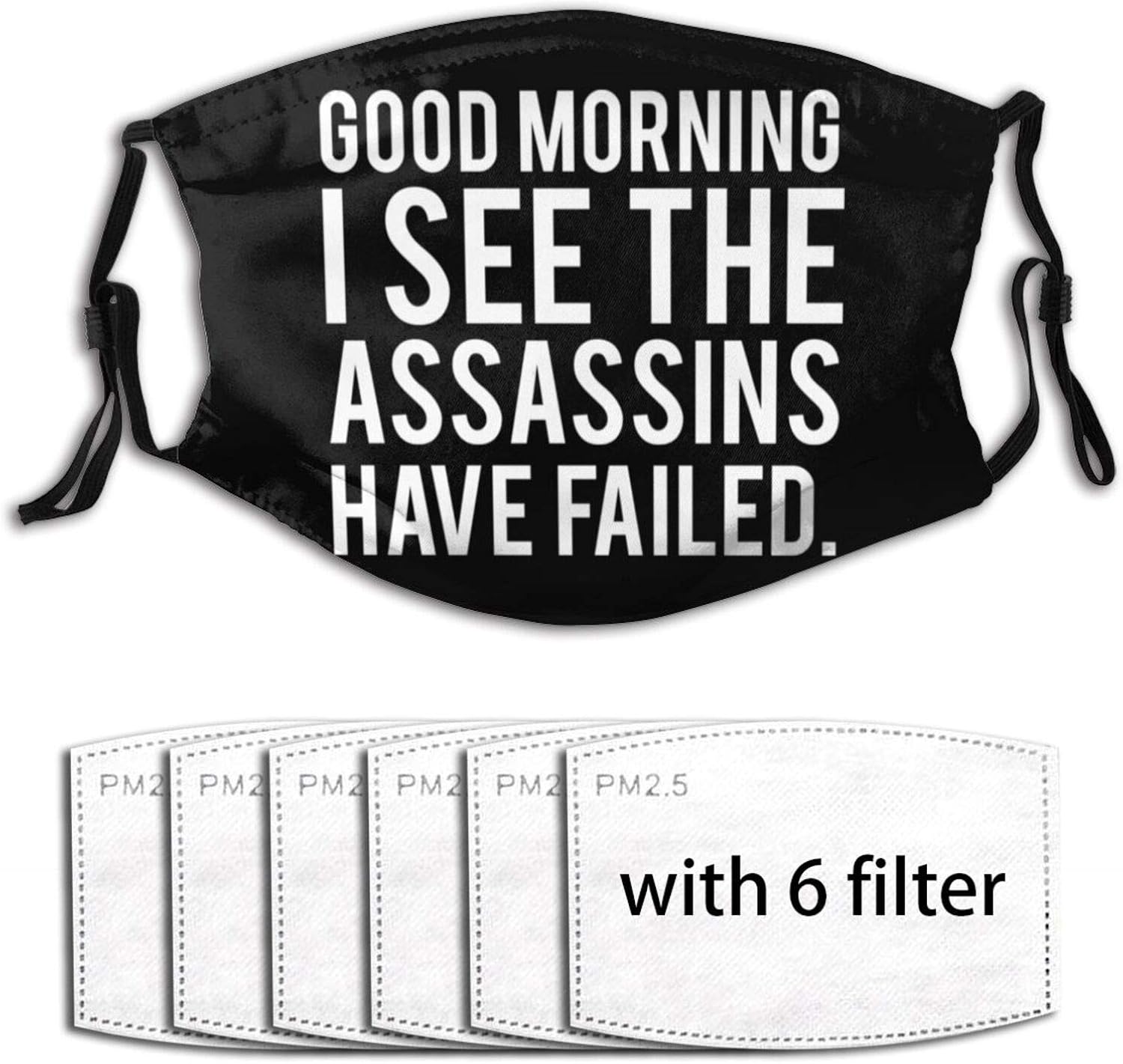 Good Morning Cloth Fashionable Face Mask Black Washable