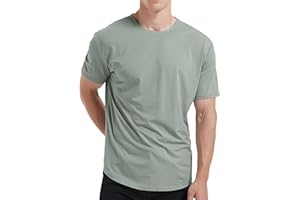netdraw Men's Ultra-Soft Bamboo Viscose T-Shirt, Curved Hem Lightweight Cooling Cotton Blend Casual Tee