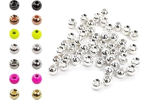 RIVERRUNS FLY TYING & FLIES Aventik 50pc Tungsten Beads Round Ball Beads Fly Tying Materials 7 Colors / 5 Sizes Fly Tying Beads, Nymph Streamer Think Fast Think Deep