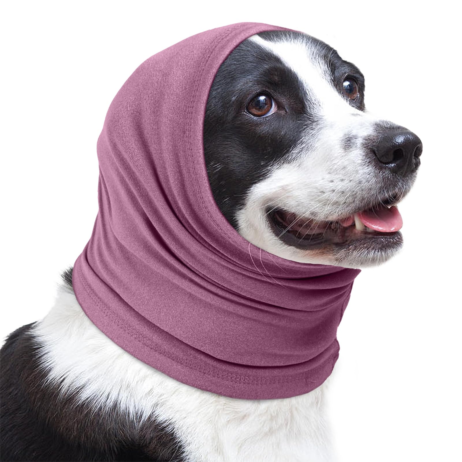 Lelepet Dog Snood Ear Protector, Dog Ear Cover for Anxiety Relief, Calming Hood Snood for Dogs, Quiet Ears for Dogs, Pet Earmuffs Hat Headband, Pet Head Wrap for Grooming Reducing Noise, Purple M