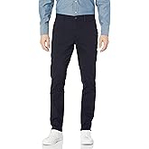 WT02 Mens Long Basic Stretch Skinny Chino Casual Pants, Navy(New), 29W x 30L US