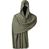 Berenlu Post Apocalyptic Shawl Fabric Piece, Medieval Hooded Cowl for Renaissance Men, DIY Cosplay Costume Accessory