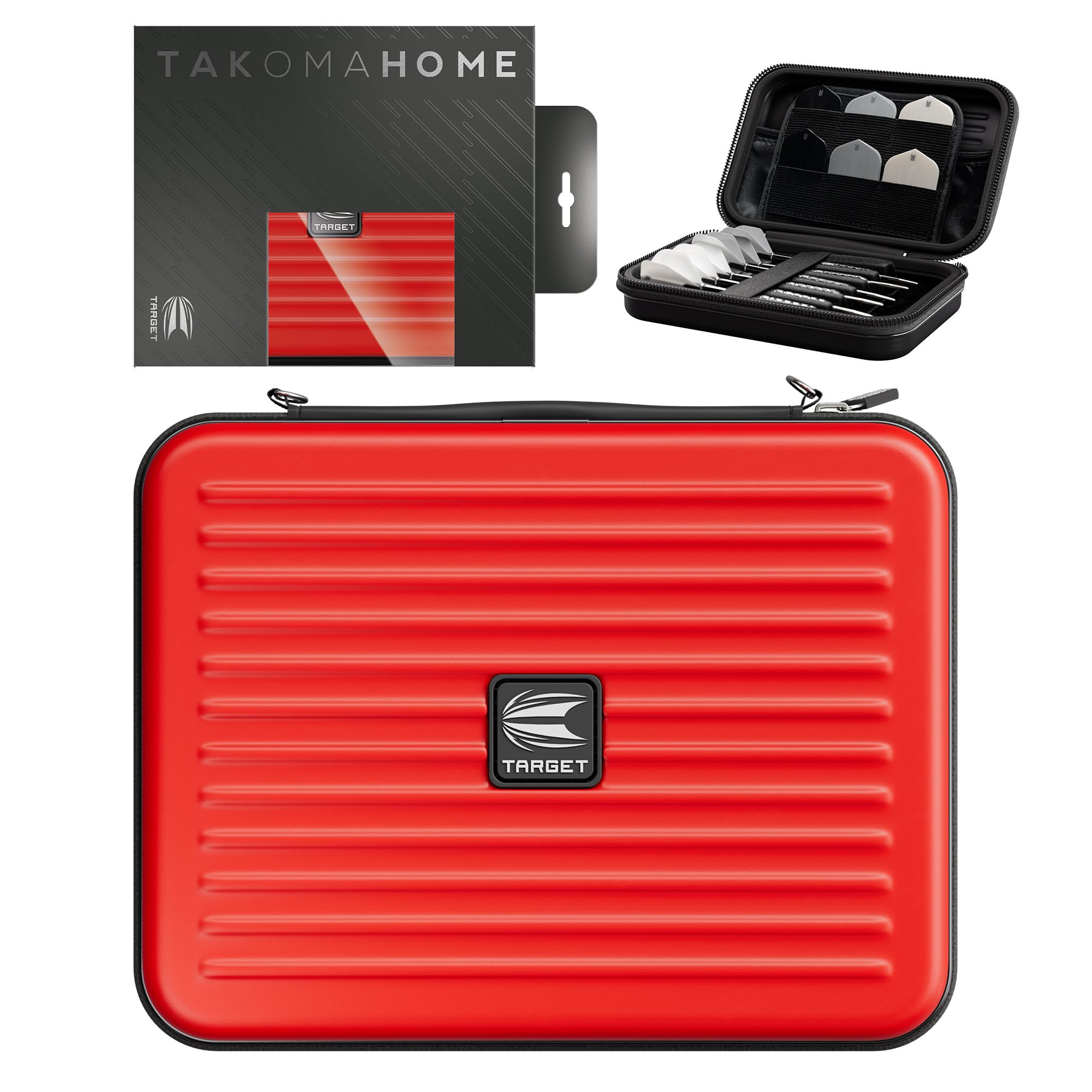 Target Darts Takoma Darts Wallet, XXL Size, Red | Darts Case Holds 24 Darts | Protective EVA Dart Holder with Double Zip Lock Inner Pouches | Professional Darts Accessories