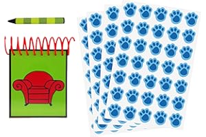 ASVP Shop STEVE - Handy Dandy Notebook With 1 Black Crayon & 140 Paw Stickers