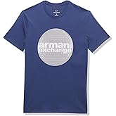 Armani Exchange Mens Slim Fit Cotton Bubble Logo Tee
