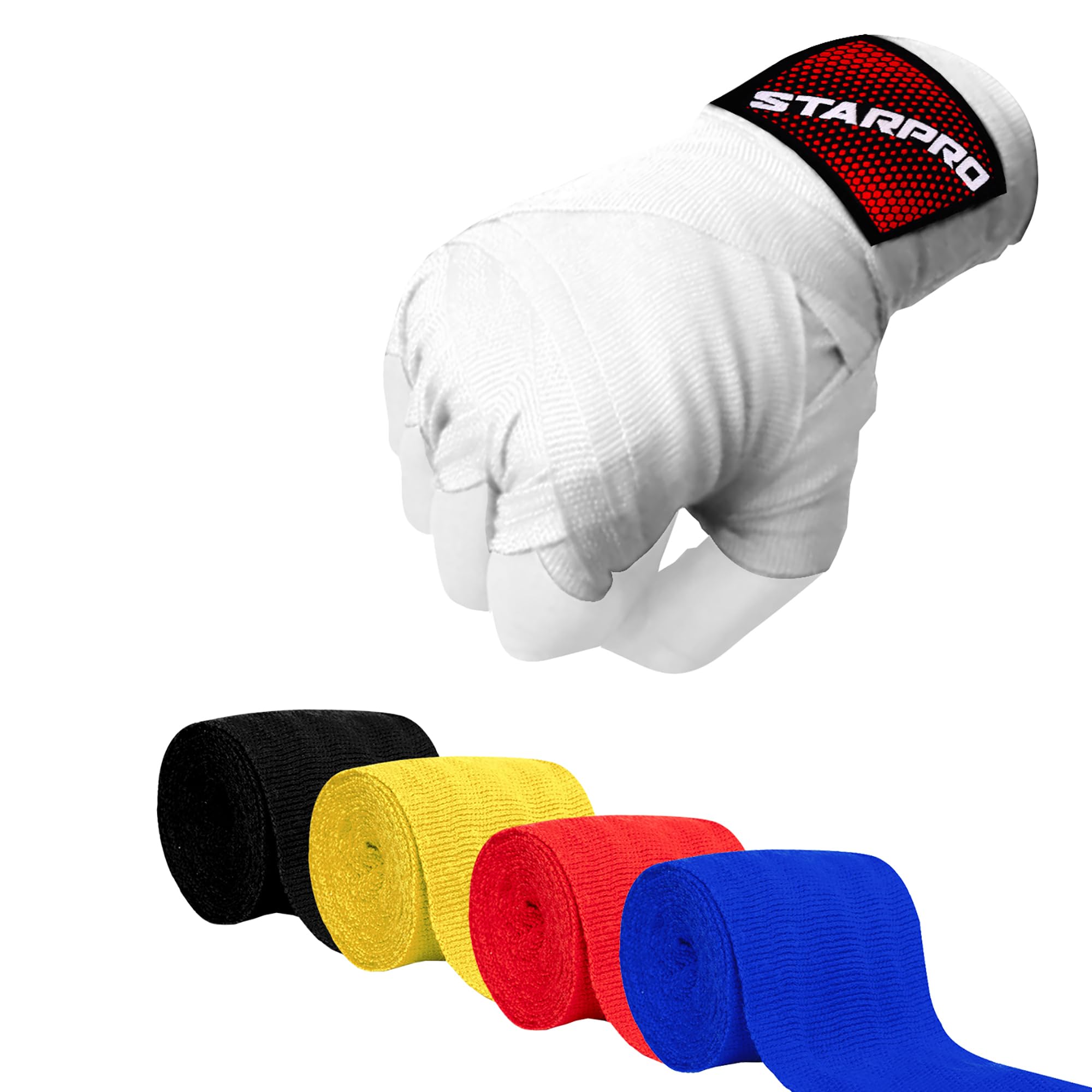 Starpro Classic Boxing Hand Wraps – Thumb Loop Strap | Traditional Wrist Wraps for Men, Women & Kids in Multiple Colours