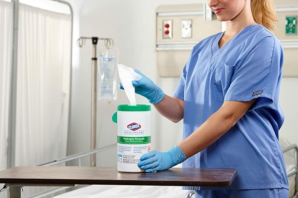 CLOROX HEALTHCARE HYDROGEN PEROXIDE CLEANER DISINFECTANT WIPES, 6.75″ X 9″, 95 COUNT (PACKAGE MAY VARY)